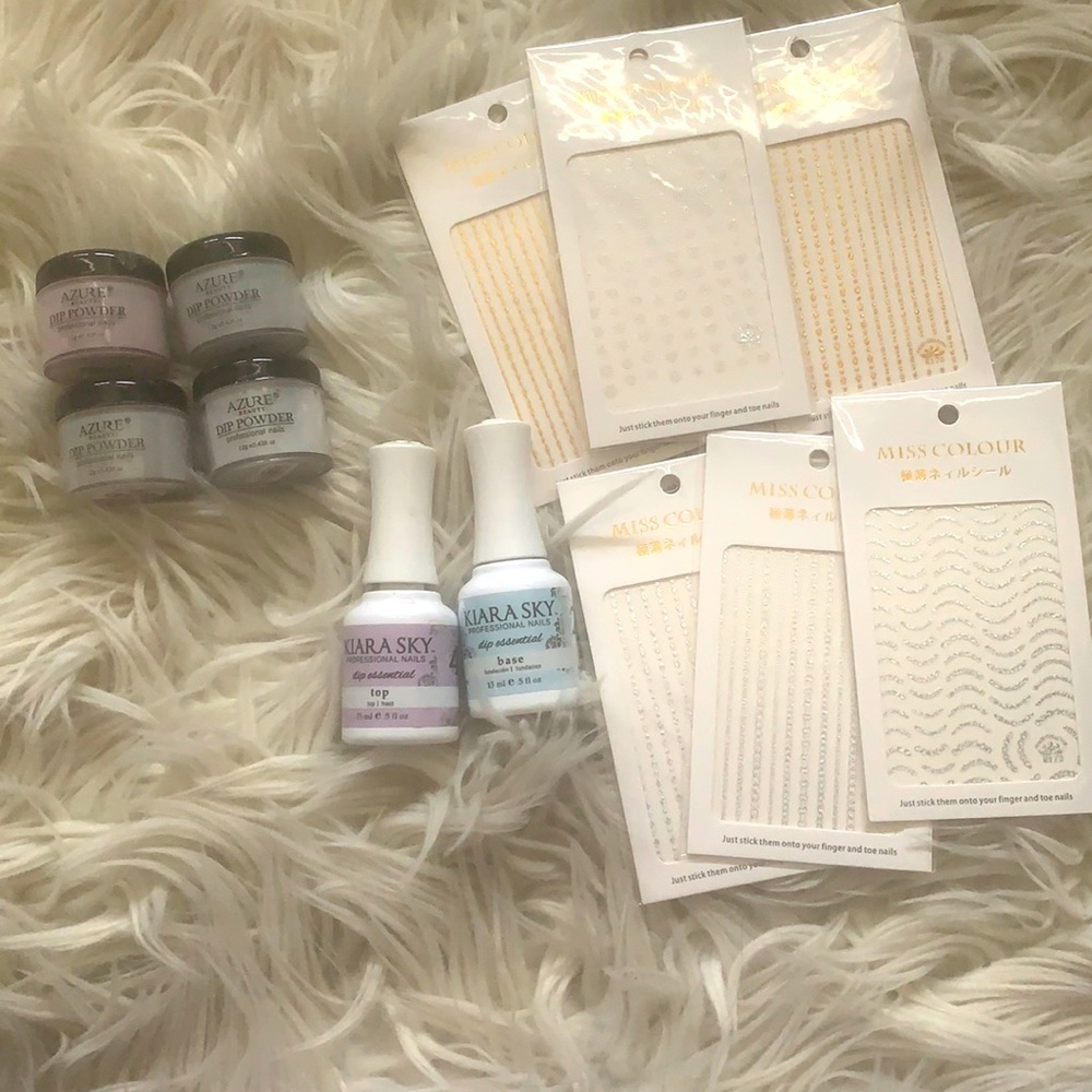 Kiara Sky Nail Dip Base & Top - 4 dip powders